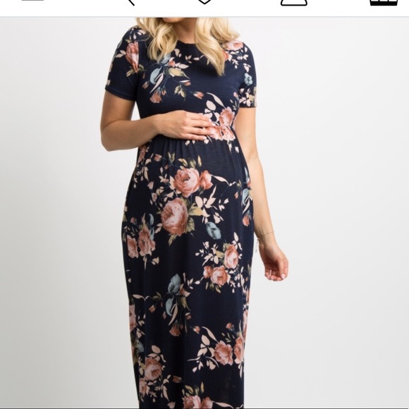 Pinkblush Dresses & Skirts - NWT Pink Blush Navy Print Maternity Maxi Dress